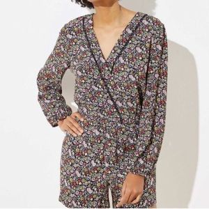 Loft Long Sleeve Floral Romper